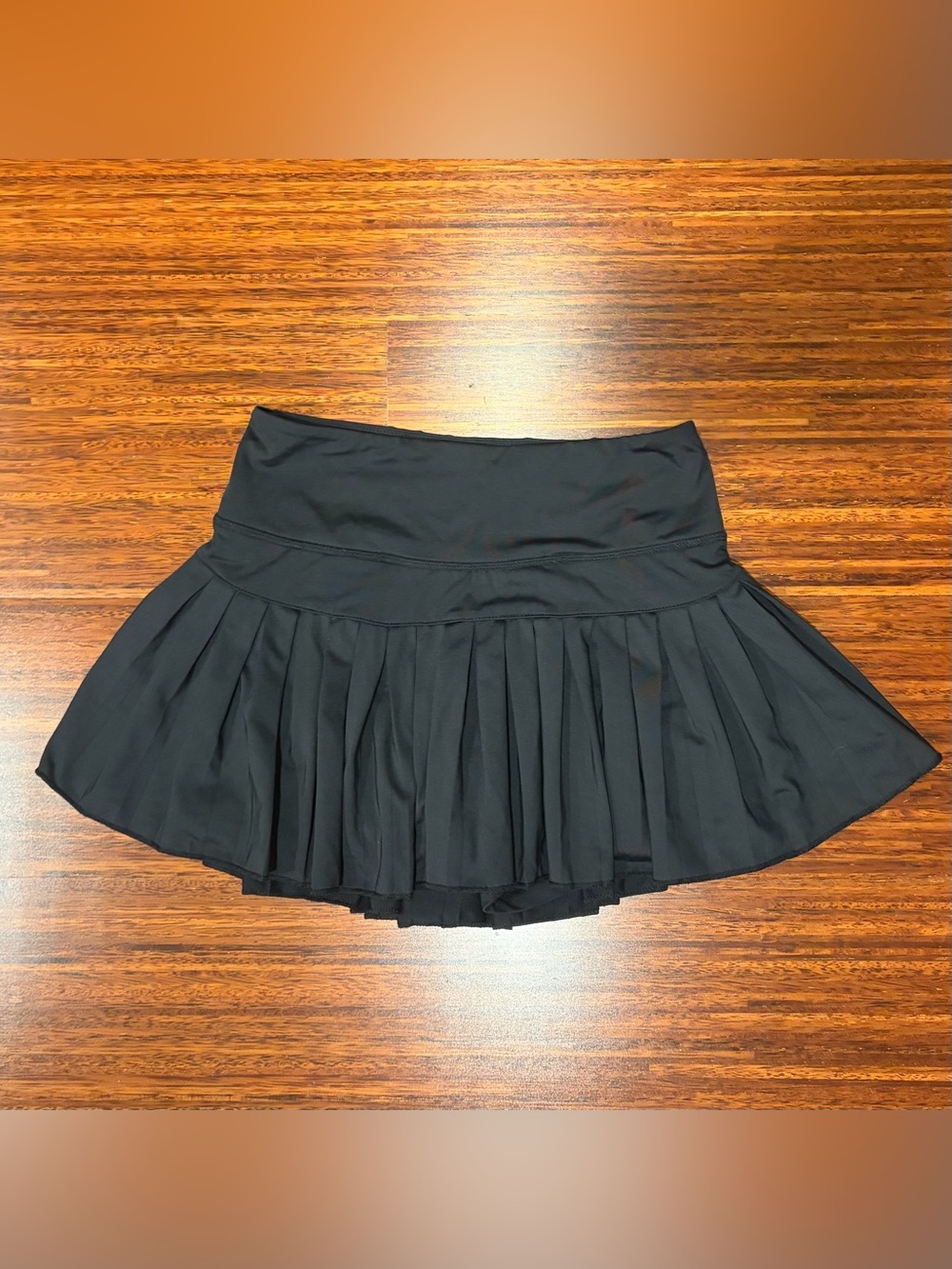 Gold Hinge Pleated Tennis Skirt Skort Black XS High Waisted Lined Athletic Golf